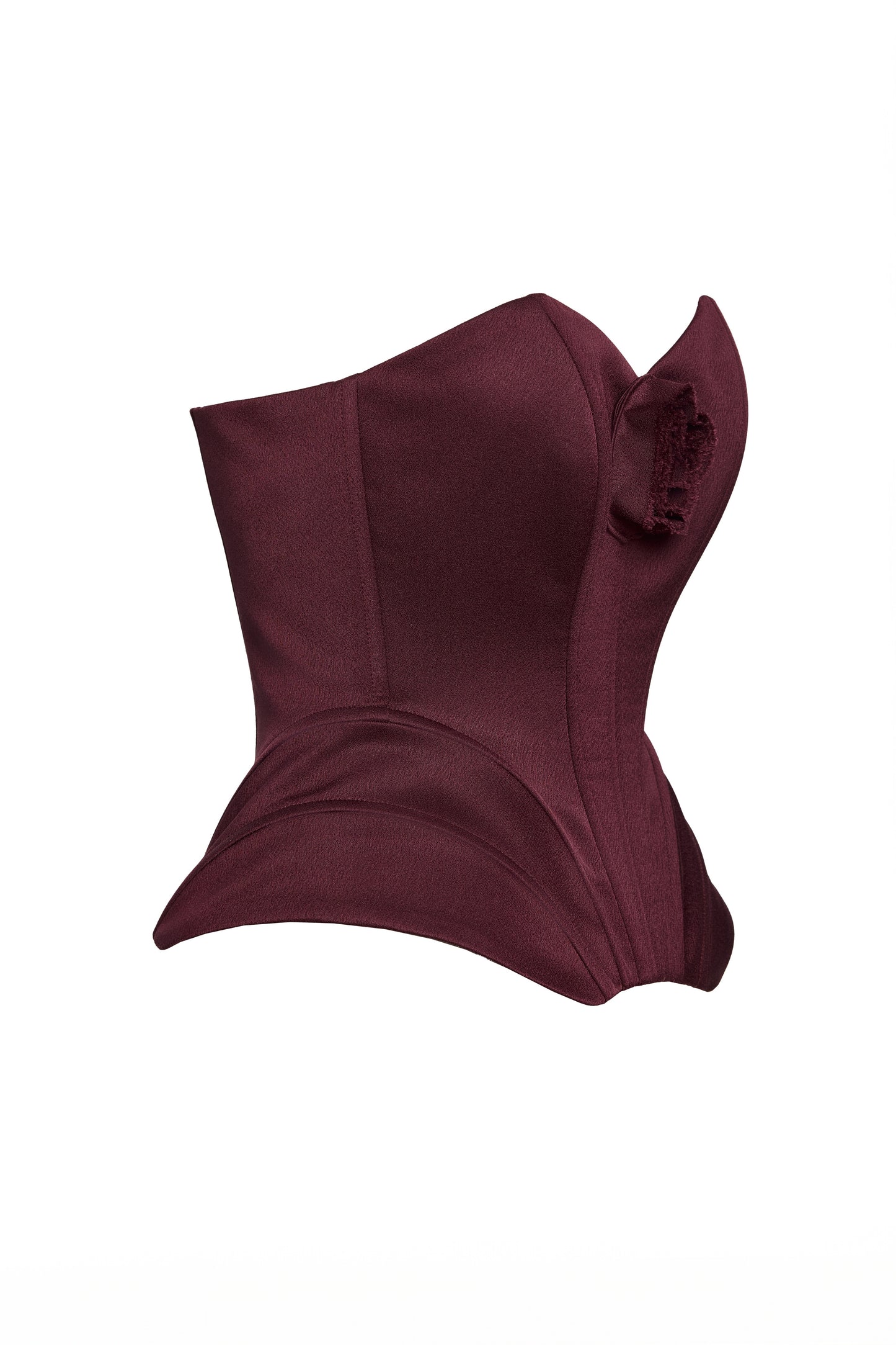 Corset bordo cu detaliu floare